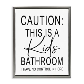 Stupell Home Decor Kids Bathroom No Control Wall Sign
