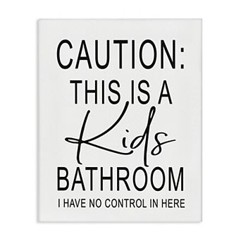 Stupell Home Decor Kids Bathroom Casual Canvas Wall Art