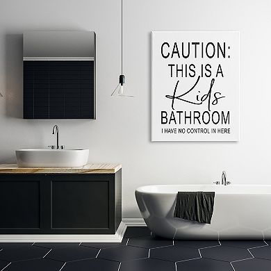 Stupell Home Decor Kids Bathroom Casual Canvas Wall Art