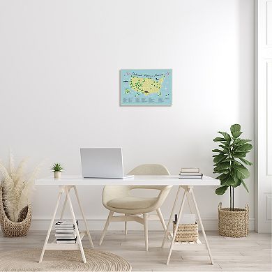 Stupell Home Decor National Parks of America Informative Map Plaque Wall Art