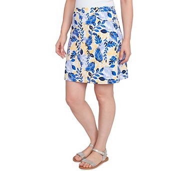 Hearts of Palm Women's Making Waves Palm Leaves Print Skort