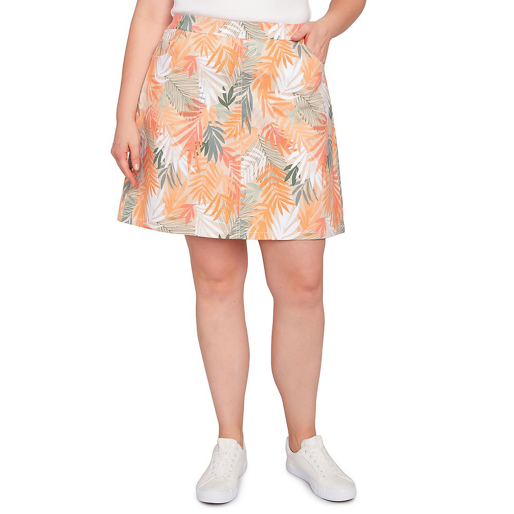 Jupe-short Hearts Of Palm Femme, Taille 18 (plus Size), Motif Fleurs Bleu/vert, Neuf