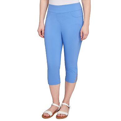 Hearts of Palm Women's Anchors Away Solid Pull On Capri
