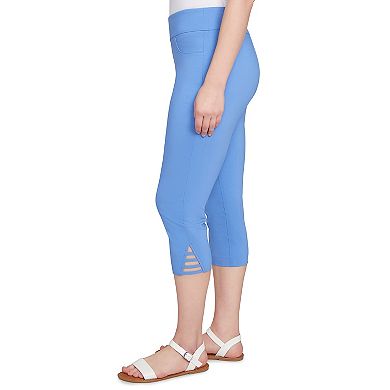 Hearts of Palm Women's Anchors Away Solid Pull On Capri
