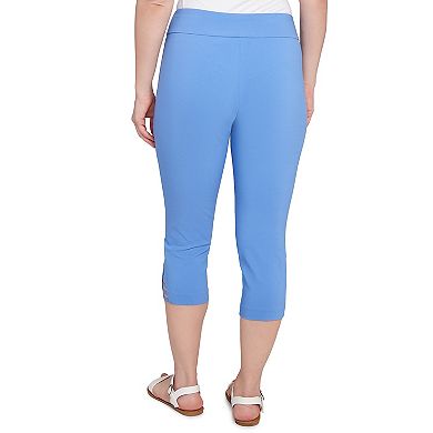 Hearts of Palm Women's Anchors Away Solid Pull On Capri