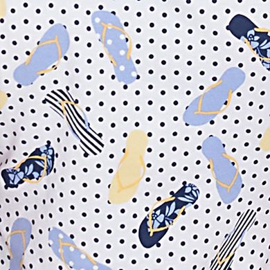 Hearts of Palm Women's Making Waves Flip Flop Print Top