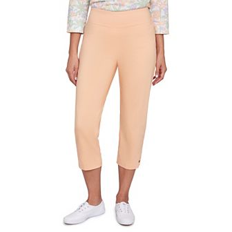 Hearts of Palm Women's Peachy Keen Solid Pull On Capri