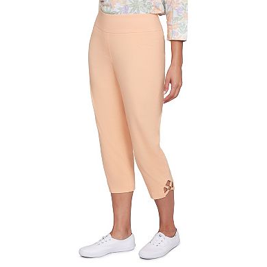 Hearts of Palm Women's Peachy Keen Solid Pull On Capri