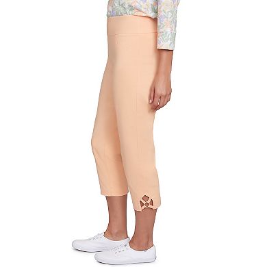 Hearts of Palm Women's Peachy Keen Solid Pull On Capri