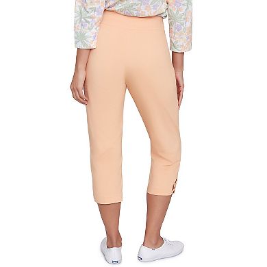 Hearts of Palm Women's Peachy Keen Solid Pull On Capri