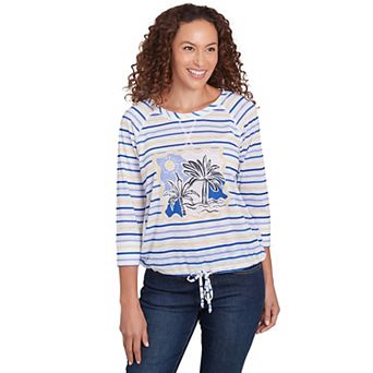 Hearts of Palm Women's Making Waves Drawstring Top
