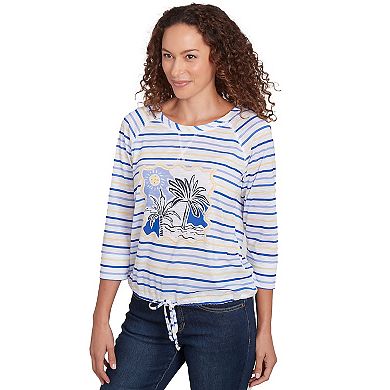Hearts of Palm Women's Making Waves Drawstring Top