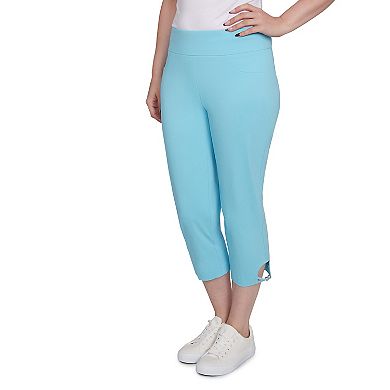 Hearts of Palm Women's It's A Spring Thing Solid Pull On Capri