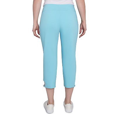 Hearts of Palm Women's It's A Spring Thing Solid Pull On Capri