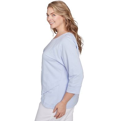 Hearts of Palm Plus Size Making Waves Pineapple Print Top