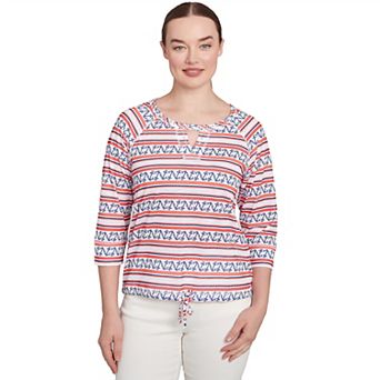 Hearts of Palm Women's Anchors Away Drawstring Top