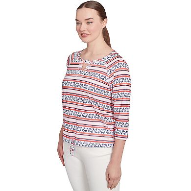 Hearts of Palm Women's Anchors Away Drawstring Top