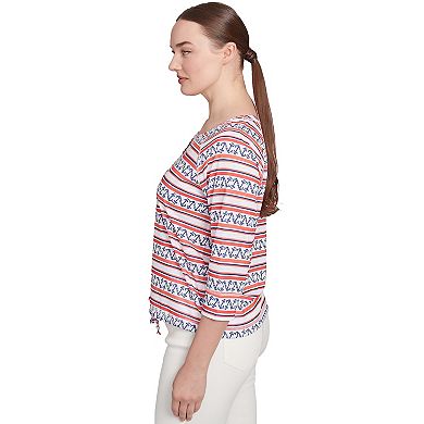 Hearts of Palm Women's Anchors Away Drawstring Top