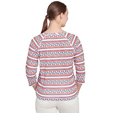 Hearts of Palm Women's Anchors Away Drawstring Top