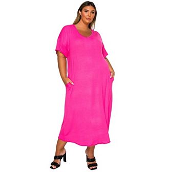 Plus Size Olivia Pocket Midi Dress