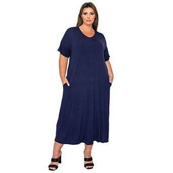 Plus Size Olivia Pocket Midi Dress