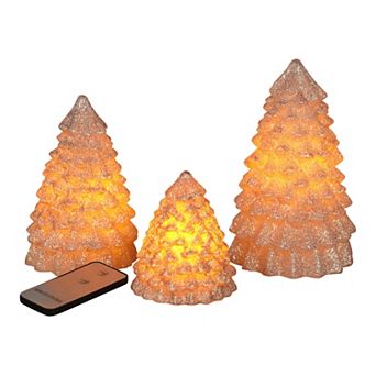 Fitz & Floyd Set of 3 Christmas Tree LED Wax Candles