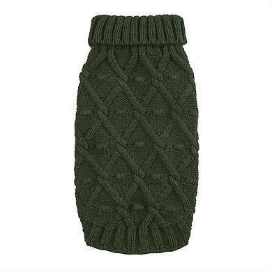 Friends Forever Cable Knit Pet Sweater