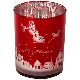 Santa Sleigh Decorative Votive Candleholder
