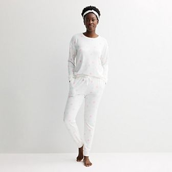 Women's Sonoma Goods For Life® 3 pc Pajama Top, Pajama Bottoms & Headband Set