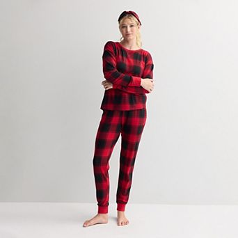 Women's Sonoma Goods For Life® 3 pc Pajama Top, Pajama Bottoms & Headband Set