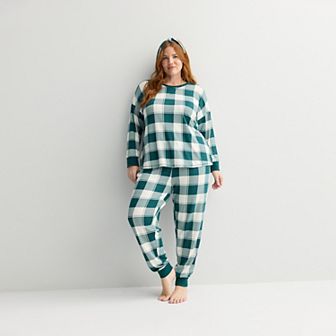 Plus Size Sonoma Goods For Life® 2 Pack Pajama Top & Pajama Bottoms Set