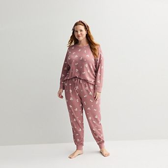 Plus Size Sonoma Goods For Life® 2 Pack Pajama Top & Pajama Bottoms Set