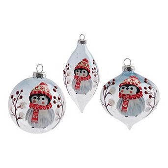 Studio 66 Penny Penguin Christmas Ornament Set of 3