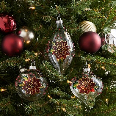 Studio 66 Holiday Bouquet Christmas Ornament Set of 3