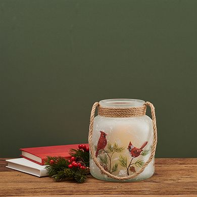 Studio 66 Frosted Cardinal Lantern Small