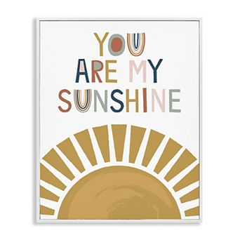 Stupell Home Decor You Are My Sunshine Phrase Framed Wall Art