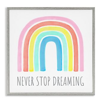 Stupell Home Decor Never Stop Dreaming Children's Framed Wall Art