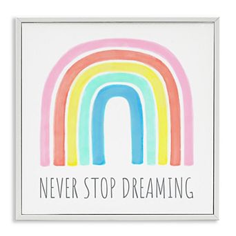 Stupell Home Decor Never Stop Dreaming Children's Framed Wall Art