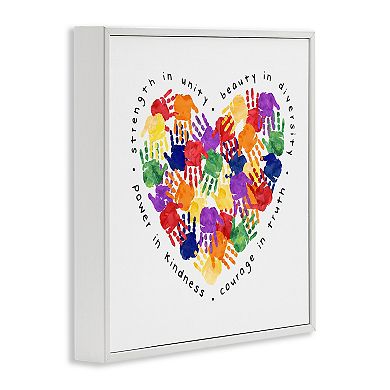 Stupell Home Decor Handprint Heart Framed Wall Art