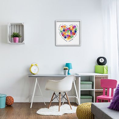 Stupell Home Decor Handprint Heart Framed Wall Art