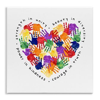 Stupell Home Decor Handprint Heart Plaque Wall Art
