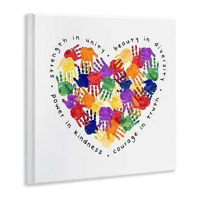 Stupell Home Decor Handprint Heart Plaque Wall Art