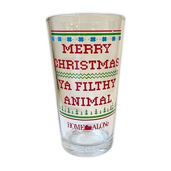Home Alone® 16 oz Pint Glass with Holiday Design
