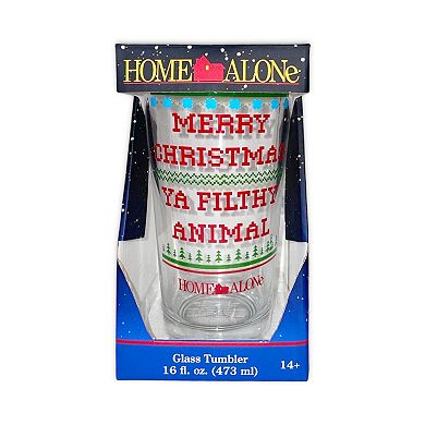 Home Alone® 16 oz Pint Glass with Holiday Design