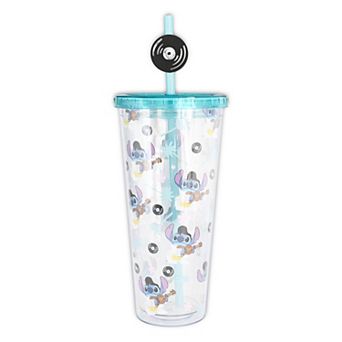 Lilo and Stitch Rock Star 24 oz Plastic Cold Cup with Lid and Straw