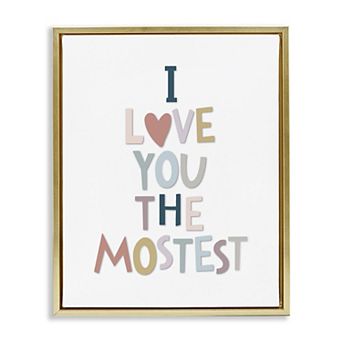 Stupell Home Decor Framed Typography Framed Canvas Wall Art