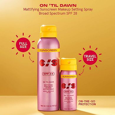 Mini On 'Til Dawn Mattifying Sunscreen Makeup Setting Spray SPF 28