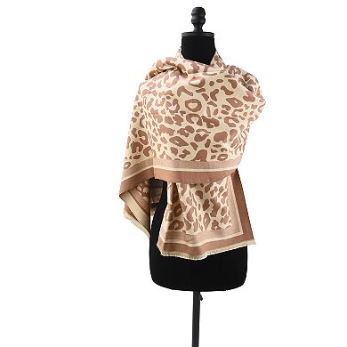 Mellow World Reversible Animal Print Wrap Scarf
