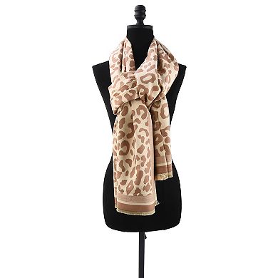 Mellow World Reversible Animal Print Wrap Scarf