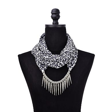Women's Mellow World Leopard Print Pendant Scarf